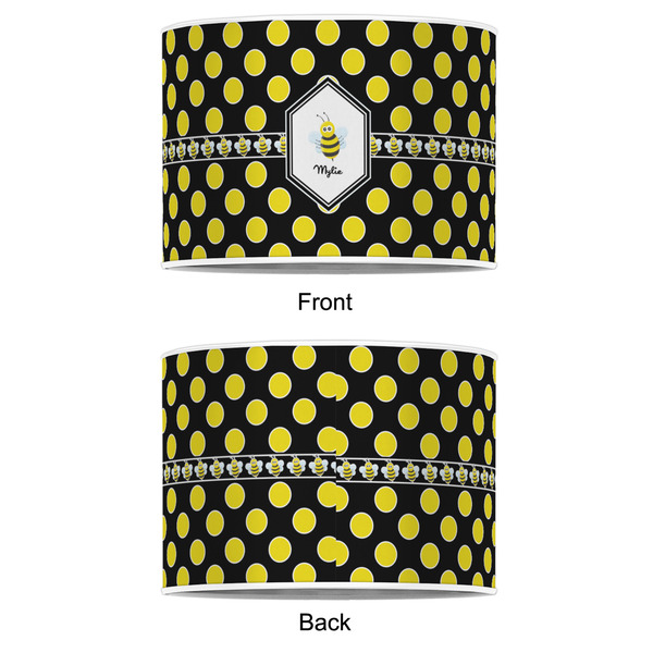 Bee & Polka Dots 12" Drum Lampshade - APPROVAL (Poly Film)