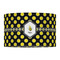 Bee & Polka Dots 12" Drum Lampshade - FRONT (Fabric)