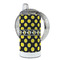 Bee & Polka Dots 12 oz Stainless Steel Sippy Cups - FULL (back angle)