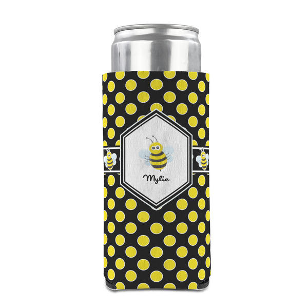 Bee & Polka Dots 12oz Tall Can Sleeve - FRONT (on can)