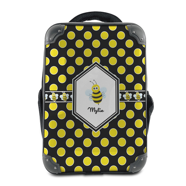 Custom Bee & Polka Dots 15" Hard Shell Backpack (Personalized)