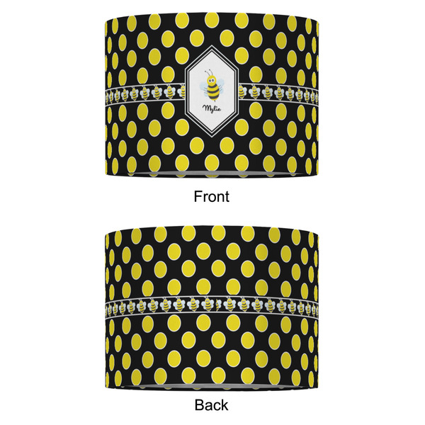 Bee & Polka Dots 16" Drum Lampshade - APPROVAL (Fabric)