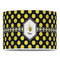 Bee & Polka Dots 16" Drum Lampshade - FRONT (Poly Film)