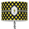 Bee & Polka Dots 16" Drum Lampshade - ON STAND (Poly Film)