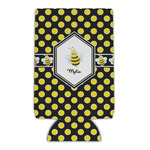 Bee & Polka Dots Can Cooler (16 oz) (Personalized)