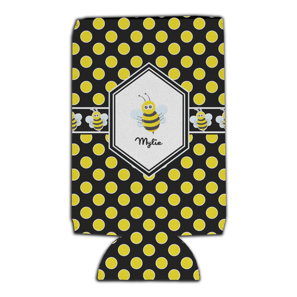 Bee & Polka Dots 16oz Can Sleeve - Set of 4 - FRONT