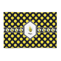 Bee & Polka Dots 2' x 3' Indoor Area Rug (Personalized)