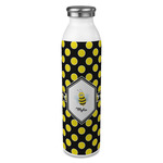 Bee & Polka Dots 20oz Stainless Steel Water Bottle - Full Print (Personalized)