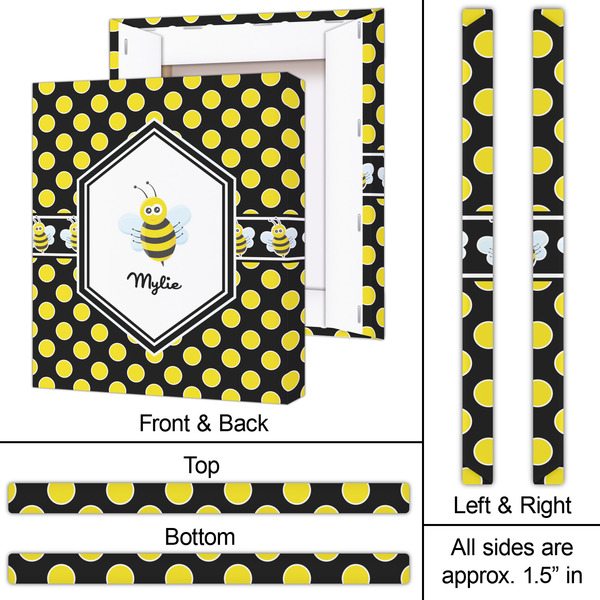 Bee & Polka Dots 20x24 - Canvas Print - Approval