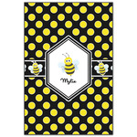 Bee & Polka Dots Wood Print - 20x30 (Personalized)