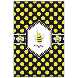 Bee & Polka Dots Wood Print - 20x30 (Personalized)