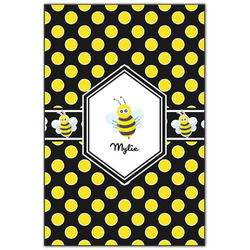 Bee & Polka Dots Wood Print - 20x30 (Personalized)