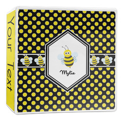 Bee & Polka Dots 3-Ring Binder - 2 inch (Personalized)