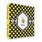 Bee & Polka Dots 3 Ring Binders - Full Wrap - 2" - FRONT