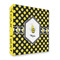 Bee & Polka Dots 3 Ring Binder - Full Wrap - 2" (Personalized)