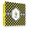 Bee & Polka Dots 3 Ring Binders - Full Wrap - 3" - FRONT
