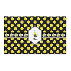 Bee & Polka Dots 3' x 5' Indoor Area Rug (Personalized)