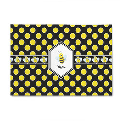 Bee & Polka Dots 4' x 6' Patio Rug (Personalized)