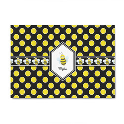 Bee & Polka Dots 4' x 6' Patio Rug (Personalized)