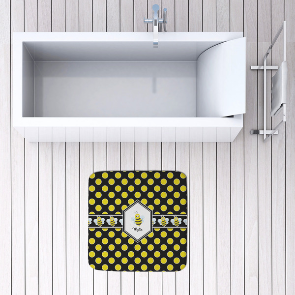 Bee & Polka Dots 48x48 Foam Memory Mat - LIFESTYLE