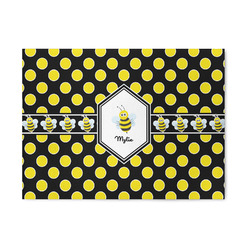Bee & Polka Dots 5' x 7' Indoor Area Rug (Personalized)