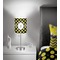 Bee & Polka Dots 7 inch drum lamp shade - in room