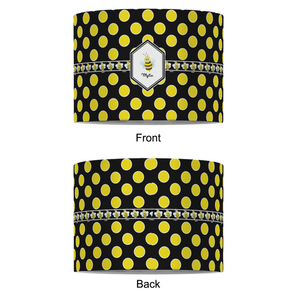 Bee & Polka Dots 8" Drum Lampshade - APPROVAL (Fabric)