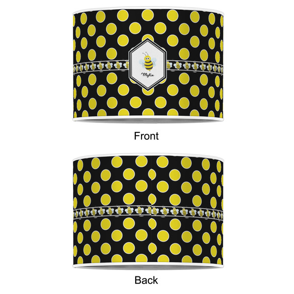 Bee & Polka Dots 8" Drum Lampshade - APPROVAL (Poly Film)