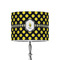 Bee & Polka Dots 8" Drum Lampshade - ON STAND (Poly Film)