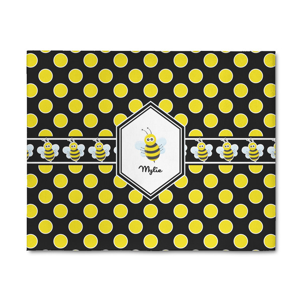 Custom Bee & Polka Dots 8' x 10' Indoor Area Rug (Personalized)
