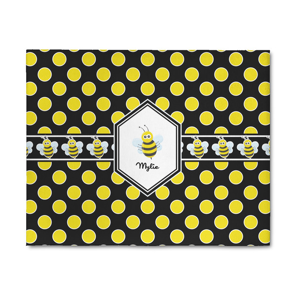 Custom Bee & Polka Dots 8' x 10' Patio Rug (Personalized)