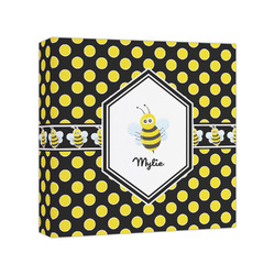 Bee & Polka Dots Canvas Print - 8x8 (Personalized)
