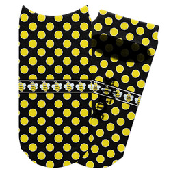 Bee & Polka Dots Adult Ankle Socks (Personalized)