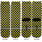 Bee & Polka Dots Adult Crew Socks - Double Pair - Front and Back - Apvl