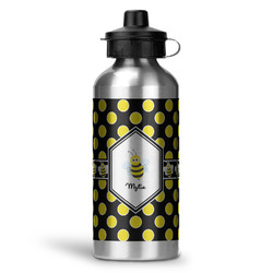 Bee & Polka Dots Water Bottle - Aluminum - 20 oz (Personalized)