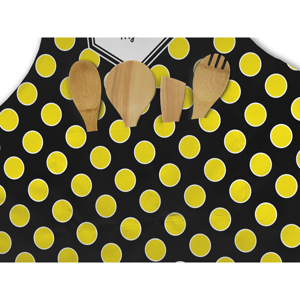 Bee & Polka Dots Apron - Pocket Detail with Props