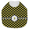 Bee & Polka Dots Jersey Knit Baby Bib w/ Name or Text