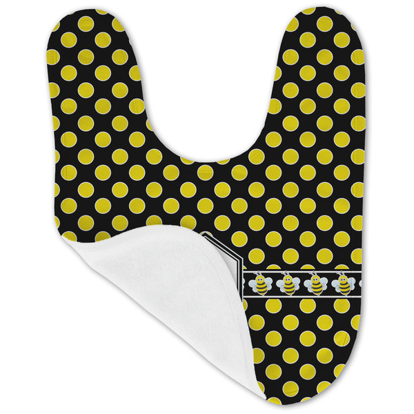 Bee & Polka Dots Baby Bib - AFT folded
