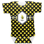 Bee & Polka Dots Baby Bodysuit 12-18 (Personalized)