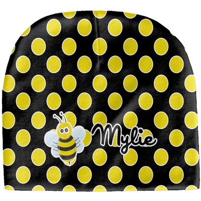Bee & Polka Dots Baby Hat (Beanie) (Personalized)