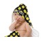 Bee & Polka Dots Baby Hooded Towel on Child