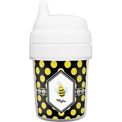 Bee & Polka Dots Baby Sippy Cup (Personalized)