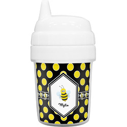 Bee & Polka Dots Baby Sippy Cup (Personalized)