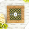 Bee & Polka Dots Bamboo Trivet with 6" Tile - LIFESTYLE