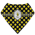 Bee & Polka Dots Bandana Bib (Personalized)