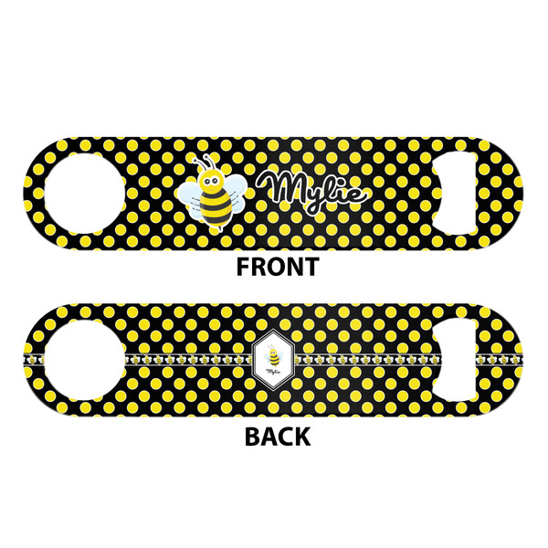 Bee & Polka Dots Bar Bottle Opener - White - Approval
