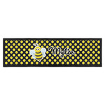 Bee & Polka Dots Bar Mat - Large (Personalized)