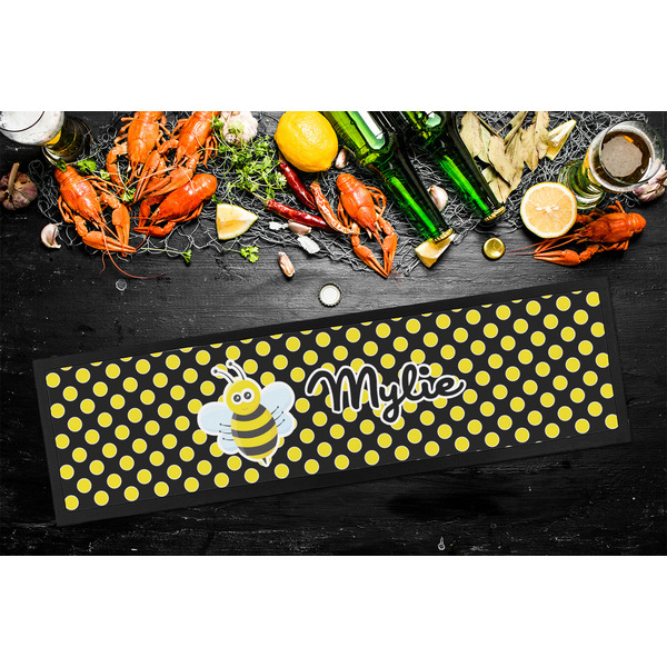 Bee & Polka Dots Bar Mat - Large - LIFESTYLE