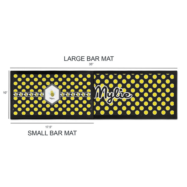 Bee & Polka Dots Bar Mats - Sizing Chart
