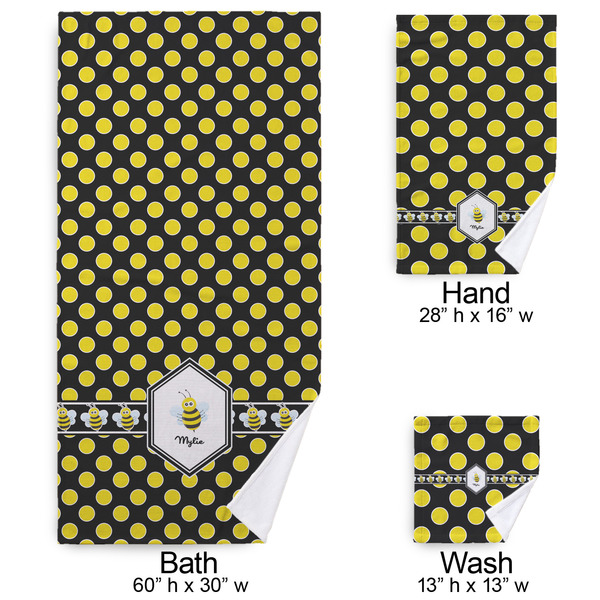 Bee & Polka Dots Bath Towel Sets - 3-piece - Approval